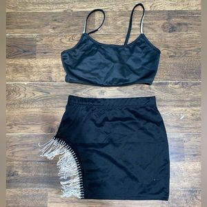 Shein, size medium, black sequin two piece.